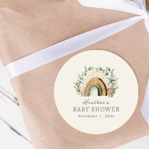 Boho Rainbow Runder Aufkleber