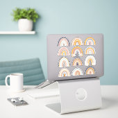 Boho Rainbow Rustic Scrapbook 12 Hübsch Stickers Aufkleber (Laptop auf Schreibtisch)