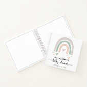 Boho Rainbow Sage Baby Shooting Guest Book Notizblock (Innenseite)