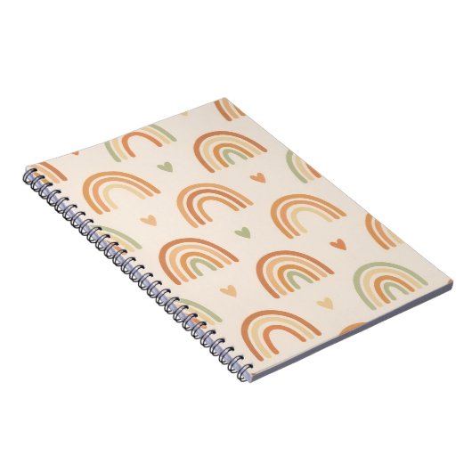 Boho Rainbow Spiral Notebook Notizblock (Rechte Seite)