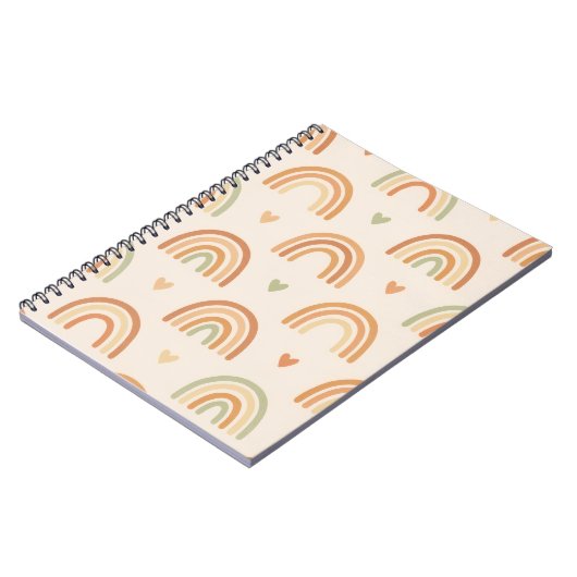Boho Rainbow Spiral Notebook Notizblock (Linke Seite)