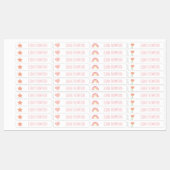 Boho Rainbow Star School Daycare Labels Etiketten (Blatt)