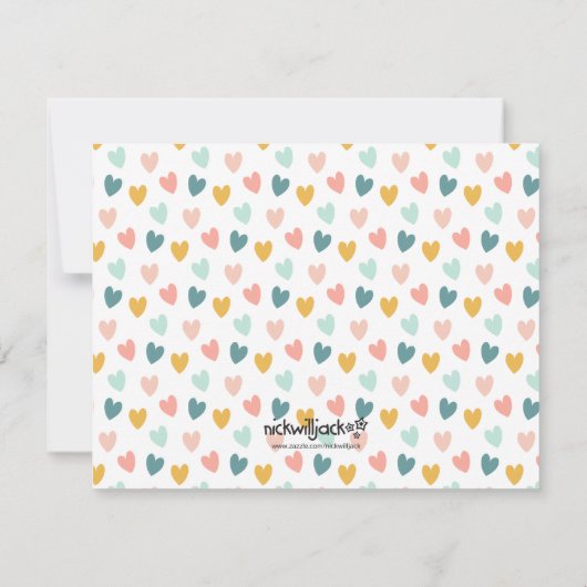 Boho Rainbow Stationery Note Card Mitteilungskarte (Rückseite)