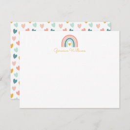 Boho Rainbow Stationery Note Card Mitteilungskarte