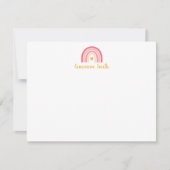 Boho Rainbow Stationery Note Card Mitteilungskarte (Vorderseite)