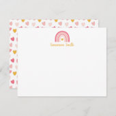 Boho Rainbow Stationery Note Card Mitteilungskarte (Vorne/Hinten)