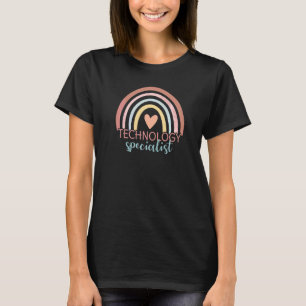 Boho Rainbow Steam Teacher Tech Squad Technology S T-Shirt