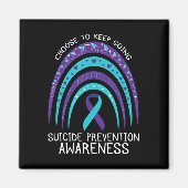 Boho Rainbow Suicide Awareness Mental Health Magnet (Vorne)