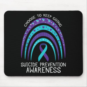 Boho Rainbow Suicide Awareness Mental Health Mousepad