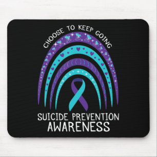 Boho Rainbow Suicide Awareness Mental Health Mousepad