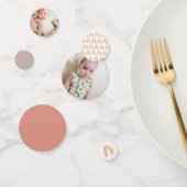 Boho Rainbow Sun Custom Foto Konfetti (Gruppe)