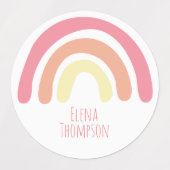 Boho Rainbow Sun School Daycare Labels Etiketten (Design 1)