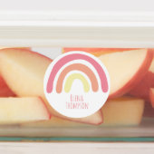 Boho Rainbow Sun School Daycare Labels Etiketten (Befestigt)