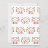 Boho Rainbow Sunshine Baby Shower Einladung (Rückseite)