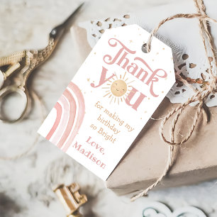 Boho Rainbow Sunshine Geburtstag Danke, dass ihr T Geschenkanhänger