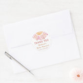Boho Rainbow Sunshine Pink Birthday Sticker (Umschlag)