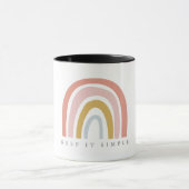 Boho Rainbow Tasse mit Individuelle Name in Pastel (Zentrum)