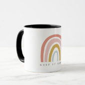 Boho Rainbow Tasse mit Individuelle Name in Pastel (Vorderseite Links)