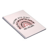 Boho Rainbow Teacher Appreciative Spiral Notizblock (Rechte Seite)