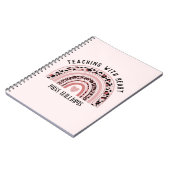 Boho Rainbow Teacher Appreciative Spiral Notizblock (Linke Seite)