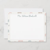 Boho Rainbow Teacher Personalisiert Name Mitteilungskarte (Vorderseite)