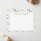 Boho Rainbow Teacher Personalisiert Name Mitteilungskarte (Vorderseite/Rückseite Beispiel)