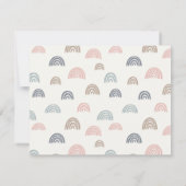 Boho Rainbow Teacher Personalisiert Name Mitteilungskarte (Rückseite)