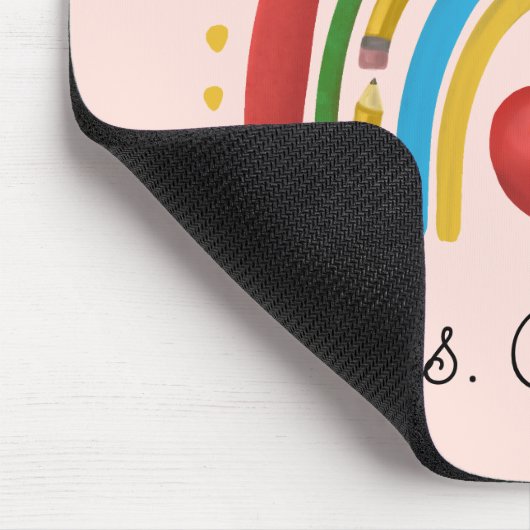 Boho Rainbow Teacher Weihnachtsgeschenk Individuel Mousepad (Ecke)
