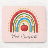 Boho Rainbow Teacher Weihnachtsgeschenk Individuel Mousepad (Vorne)