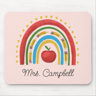 Boho Rainbow Teacher Weihnachtsgeschenk Individuel Mousepad