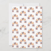 Boho Rainbow Terracotta Bisque Kid Birthday Party Einladung (Rückseite)