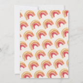 Boho Rainbow Terracotta Kindergeburtstag Party Einladung (Rückseite)