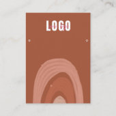 Boho Rainbow Terracotta Orange Display Visitenkarte (Vorderseite)
