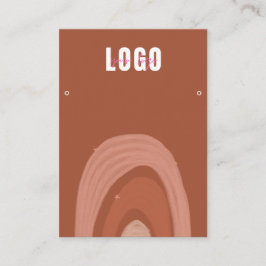 Boho Rainbow Terracotta Orange Display Visitenkarte
