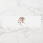 Boho Rainbow Theme | Gender Neutral Baby Shower Wasserflaschenetikett (Einzelnes Label)
