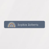 Boho Rainbow Theme Waterproof Kids Name Labels Etiketten (Design 1)