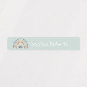 Boho Rainbow Theme Waterproof Kids Name Labels Etiketten (Design 2)