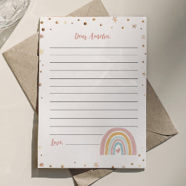 Boho Rainbow Time Capsule Note Card Dankeskarte