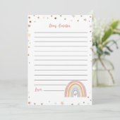 Boho Rainbow Time Capsule Note Card Dankeskarte (Stehend Vorderseite)
