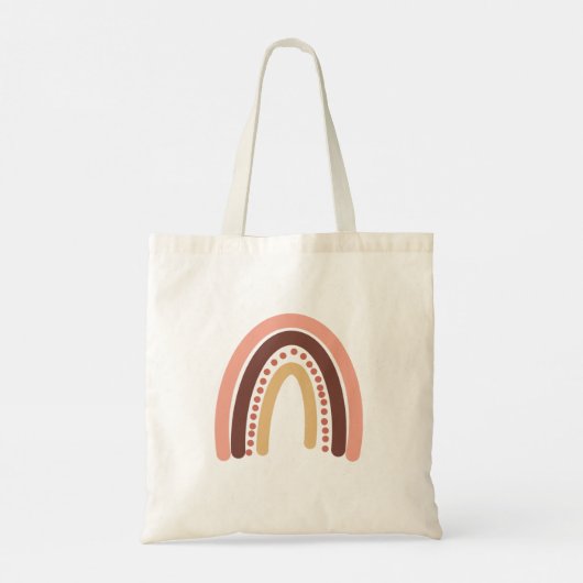 Boho Rainbow Tote Bag Tragetasche (Rückseite)
