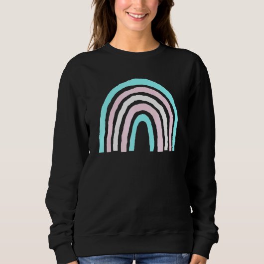 Boho Rainbow Trans Flag Pride Lbgtqia Sweatshirt (Vorderseite)