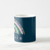 Boho Rainbow Trendy mit Personalisiertem Namen Kaffeetasse (Mittel)