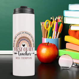Boho Rainbow Tumbler for 1st Grade Teacher Thermosbecher