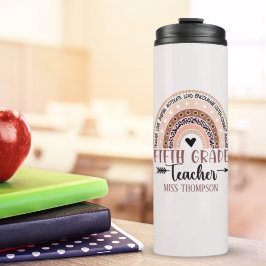 Boho Rainbow Tumbler for 5th Grade Teacher Thermosbecher