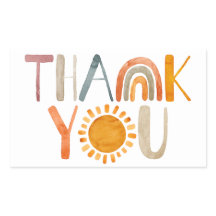 Boho Rainbow und Sunshine - Farbenfroh Vielen Dank