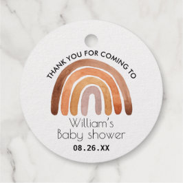 Boho Rainbow Vielen Dank Baby Shower Geschenkanhänger