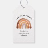 Boho Rainbow Vielen Dank Baby Shower Geschenkmarke Geschenkanhänger (Vorderseite)