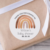 Boho Rainbow Vielen Dank Baby Shower Runder Aufkleber