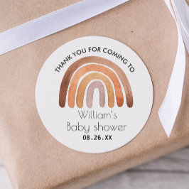 Boho Rainbow Vielen Dank Baby Shower Runder Aufkleber