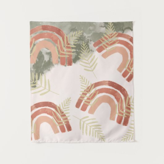 Boho Rainbow Wandteppich (Vorderseite)